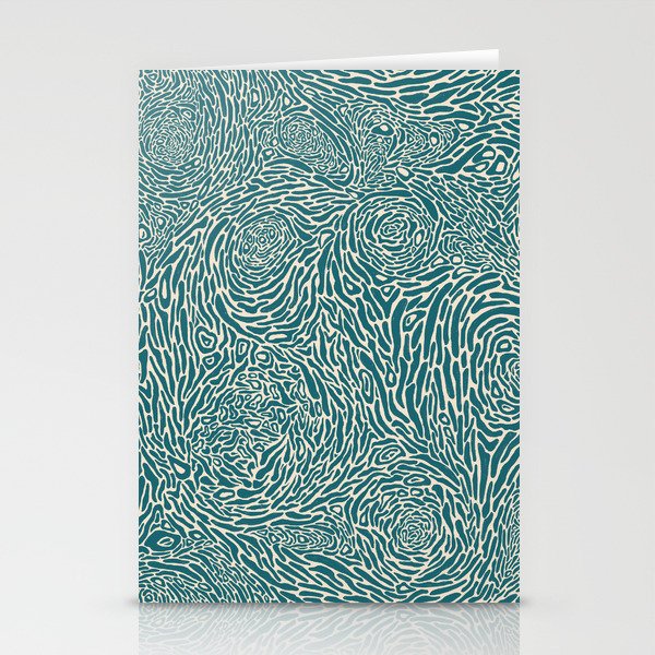 Abstract Blue Water Ocean Sea Pattern Stationery Cards