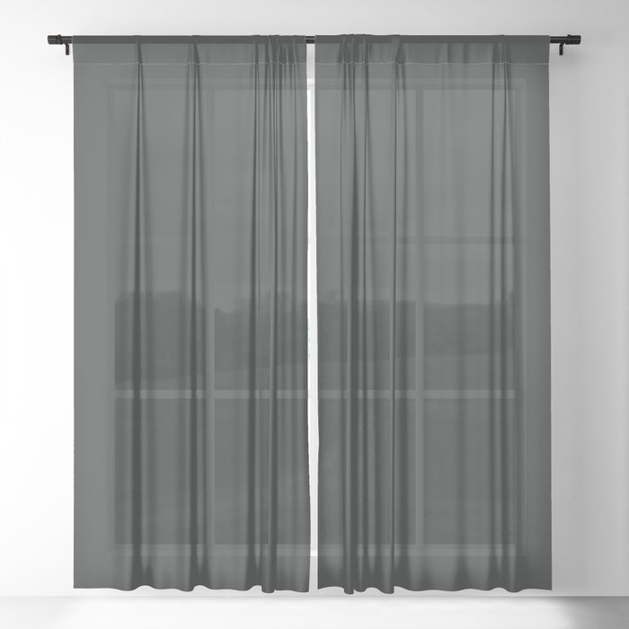 Chasm Black Sheer Curtain