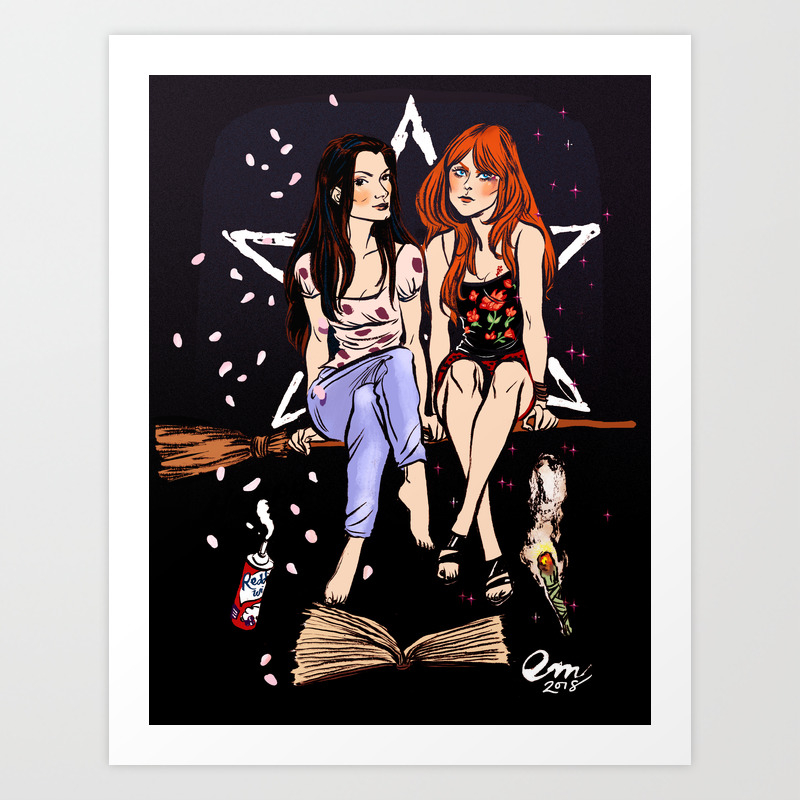 Practical Magic Pin Up Art Print By Emma Munger Society6