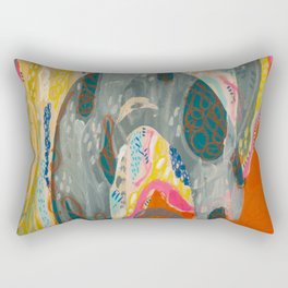 chaos rainbow by Ashley Reynolds Rectangular Pillow