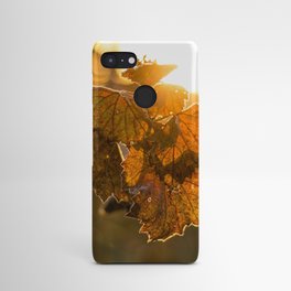 Frost Trimmed Grape Leaf  at Sunrise Android Case