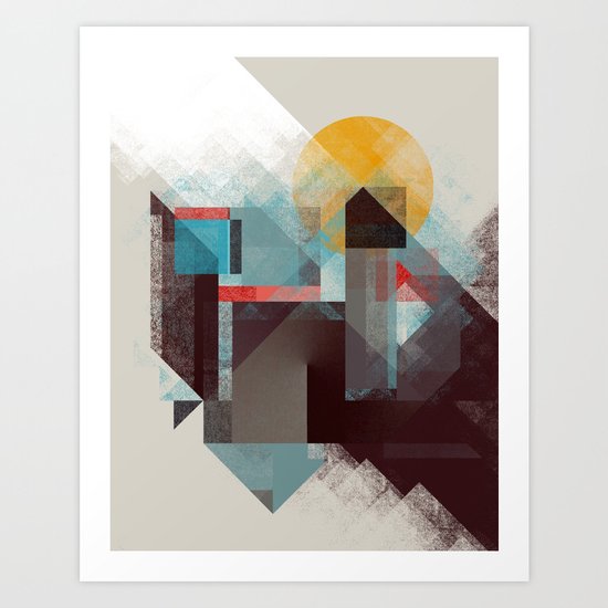 Over mountains Art Print