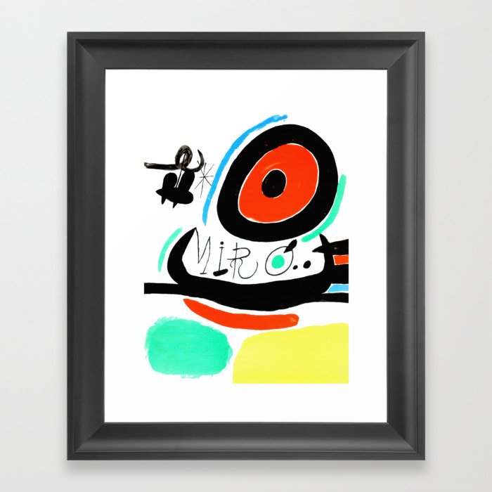 Joan Miro, Joan Miró i Catalunya, 1968 Artwork for Wall Art, Prints, Posters, Tshirts, Men, Women, Youth Framed Art Print