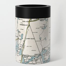 Vintage Map of Kawartha Lakes District Can Cooler
