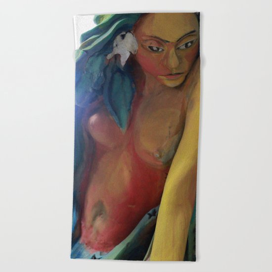 Lady of the sea Beach Towel
