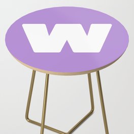 w (White & Lavender Letter) Side Table