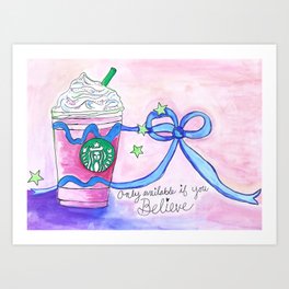 Unicorn drink Art Print
