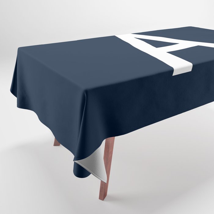 LETTER A (WHITE-NAVY BLUE) Tablecloth