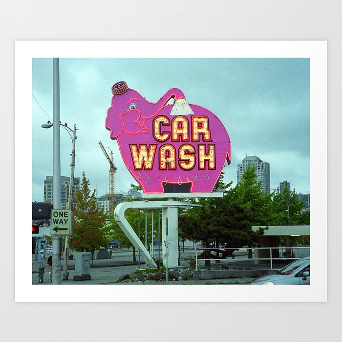 Seattle - Elephant Car Wash 2007 #1 Art Print