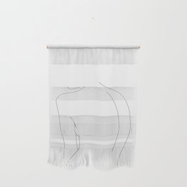 Minimal line drawing of women's body - Alex Wall Hanging