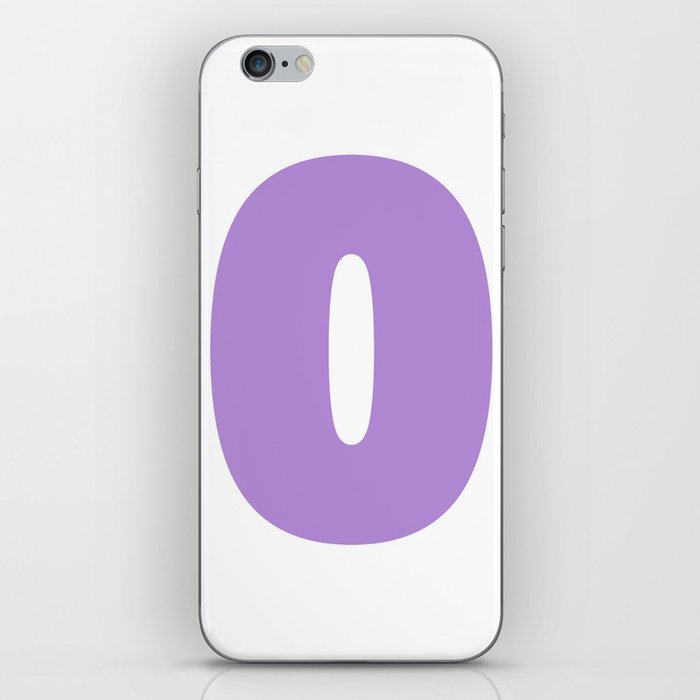 0 (Lavender & White Number) iPhone Skin