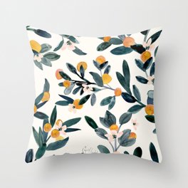Clementine Sprigs Throw Pillow