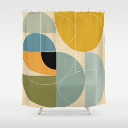mid century modern winter 1 Shower Curtain
