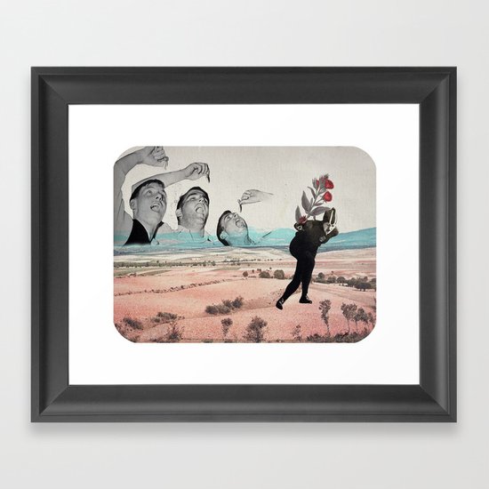 La course Framed Art Print