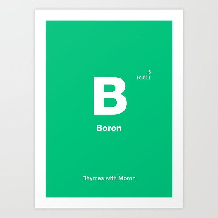 Boron Art Print