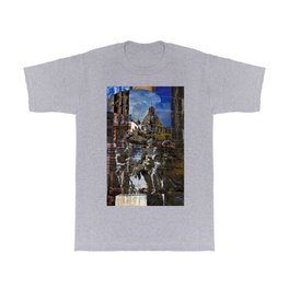 Roman Impression T Shirt | Popsurrealism, Cathedral, Fantasy, Cityscapes, Angels, Photo, Photocollage, Romanfacade, Rome, Digital Manipulation 