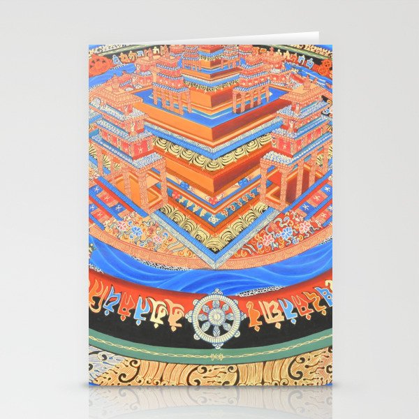 Kalachakra Mandala Three Dimensional Representation Tibetan Buddhist  Stationery Cards
