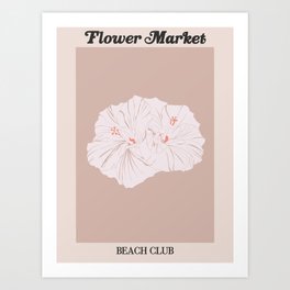 flower market / beach club Art Print