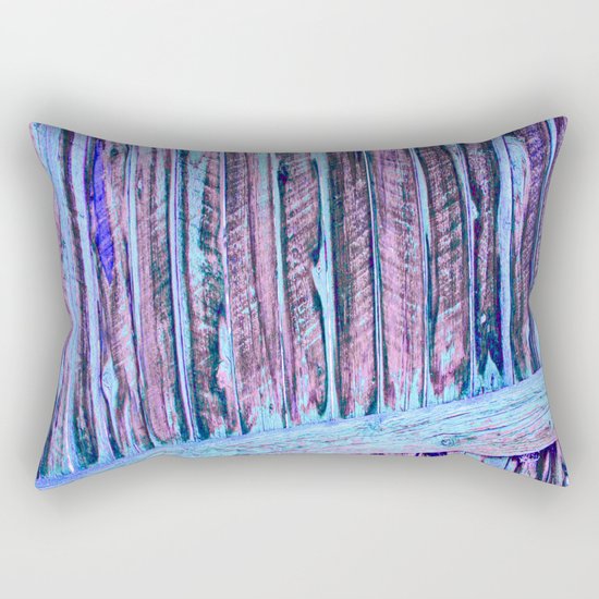 Blue Abstract Fence Rectangular Pillow