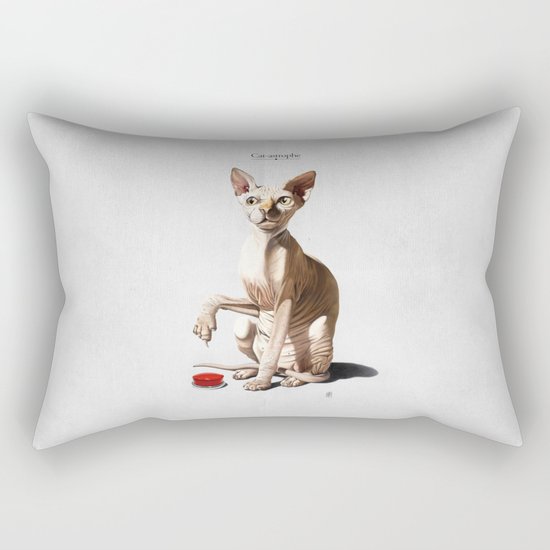 Cat-astrophe Rectangular Pillow