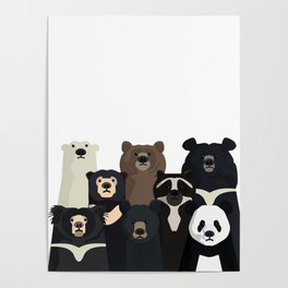 Bear family portrait Poster