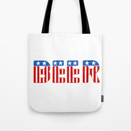 Usa Beer Text Stars And Stripes beer Tote Bag