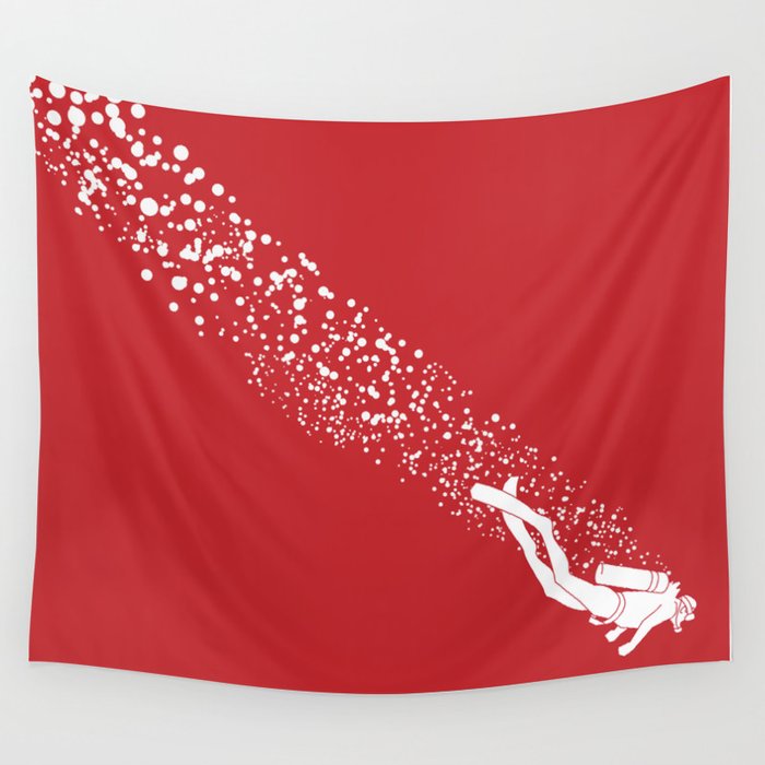 Scuba diving flag Wall Tapestry
