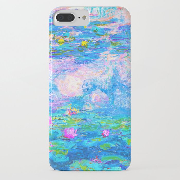 Monet Water Lilies - Pastel Fluro iPhone Case