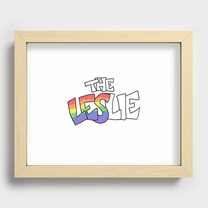 The Leslie Logo Recessed Framed Print