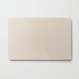 Enduring Light Cream Solid Color Pairs To Sherwin Williams Natural Linen SW 9109 Metal Print | Light, Beige, Solidcolor, White, Minimal, Plain, Offwhite, Pale, Color, Taupe 