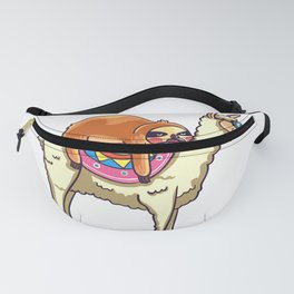 Sloth Riding Llama For Lovers Gift Alpaca Funny Fanny Pack