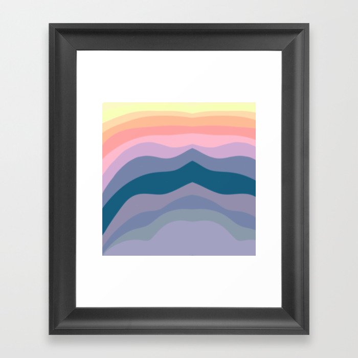 Mountains of color Framed Art Print