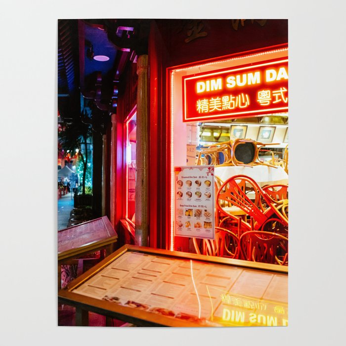 Chinatown in Neon Poster