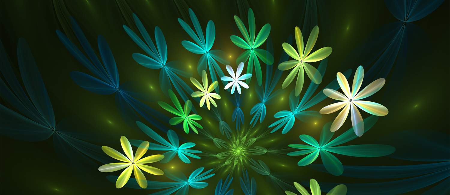 Fantasy Flowers Fractal Art Coffee Mug
