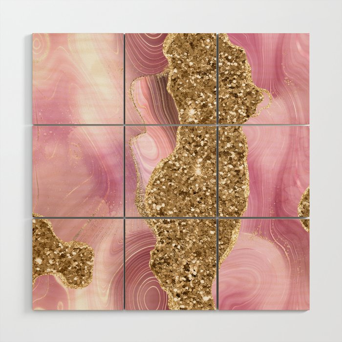 Agate Glitter Dazzle Texture 13 Wood Wall Art