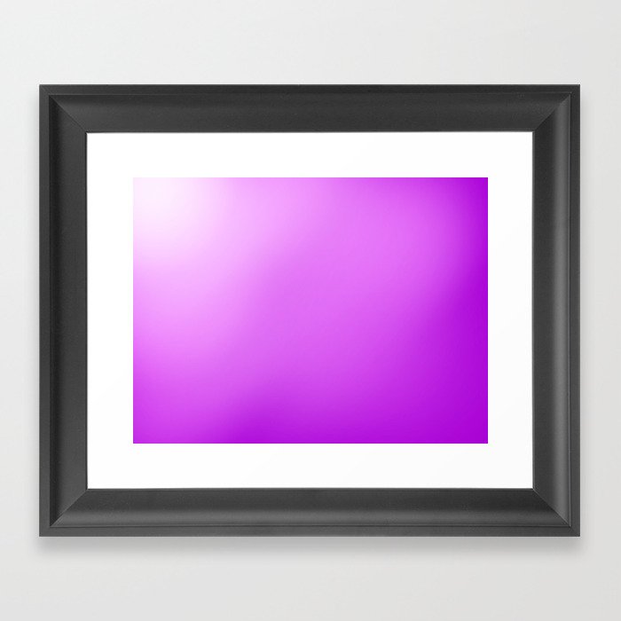 white to purple ombre Framed Art Print