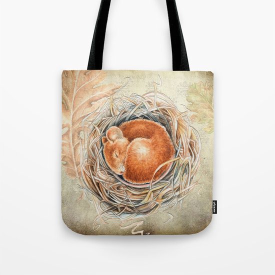 Mouse in the nest Tote Bag