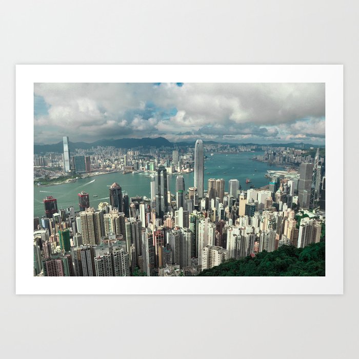 Hong Kong city scape Art Print
