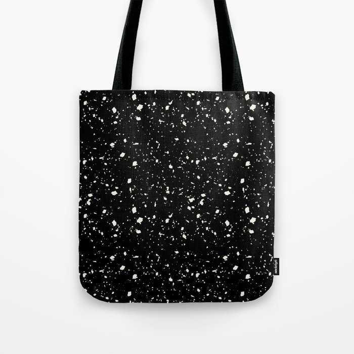 Black Terrazzo Seamless Pattern Tote Bag