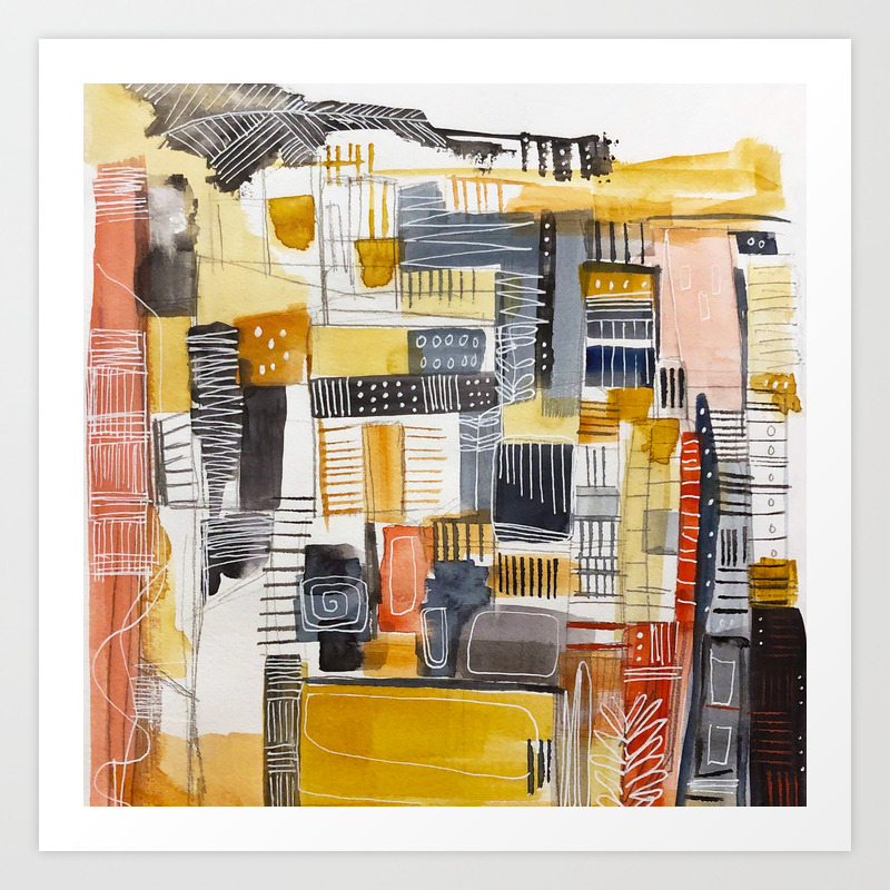 Autumn Rituals Abstract Painting Art Print By Melaniebiehle Society6