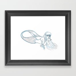 Mermaid Sketch Framed Art Print