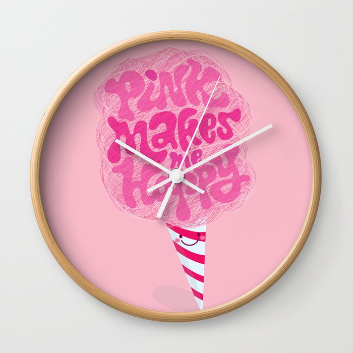 cotton candy pinkaholic Wall Clock