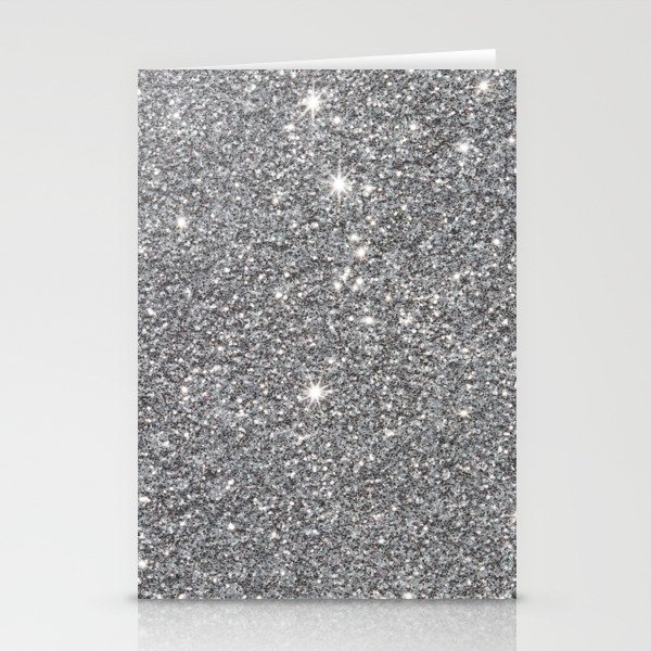 silver shine glitter Stationery Cards