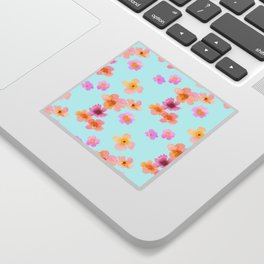 Watercolor Floating Flowers Sticker