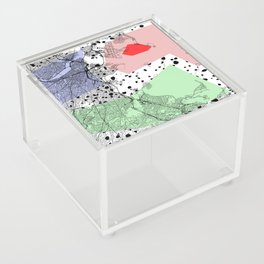 Boston, USA - City Map Collage Acrylic Box