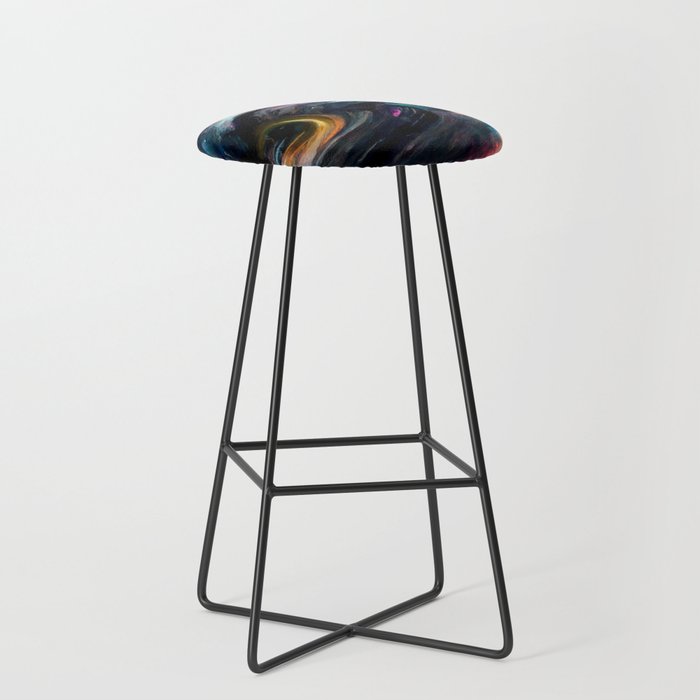 Crimson Spiral Bar Stool