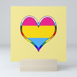 Pan Pride Heart Mini Art Print