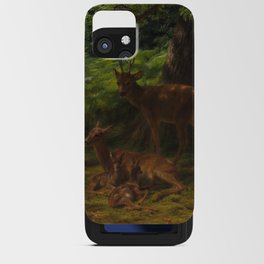 Rosa Bonheur, Deer in Repose,Biches et cerf au repos iPhone Card Case