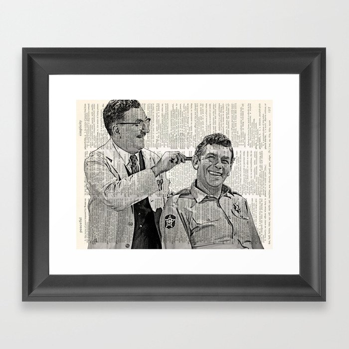 Andy Griffith and Floyd the Barber  Framed Art Print
