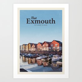 Visit Exmouth Art Print